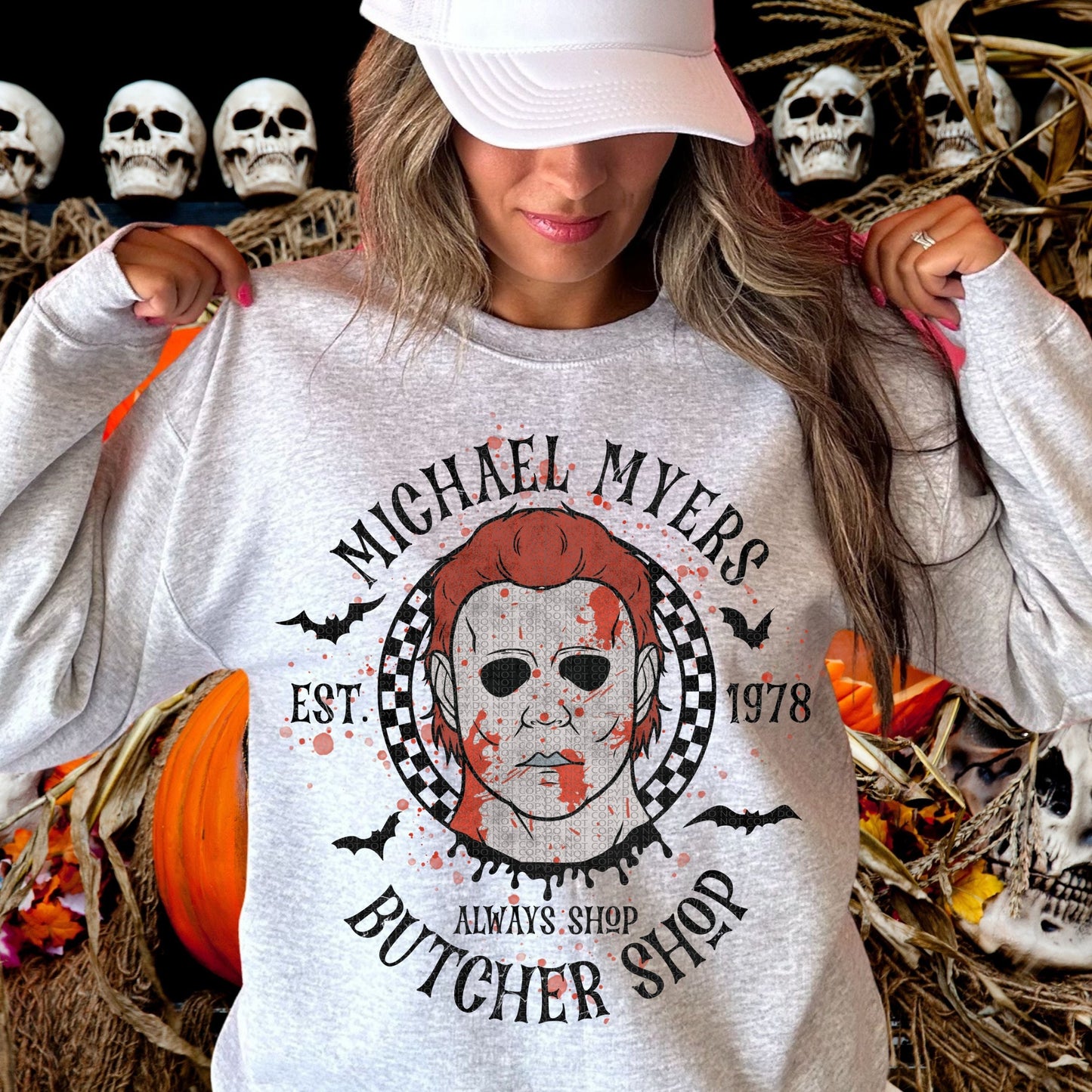 Michael Myers Butcher shop Crewneck Sweatshirt