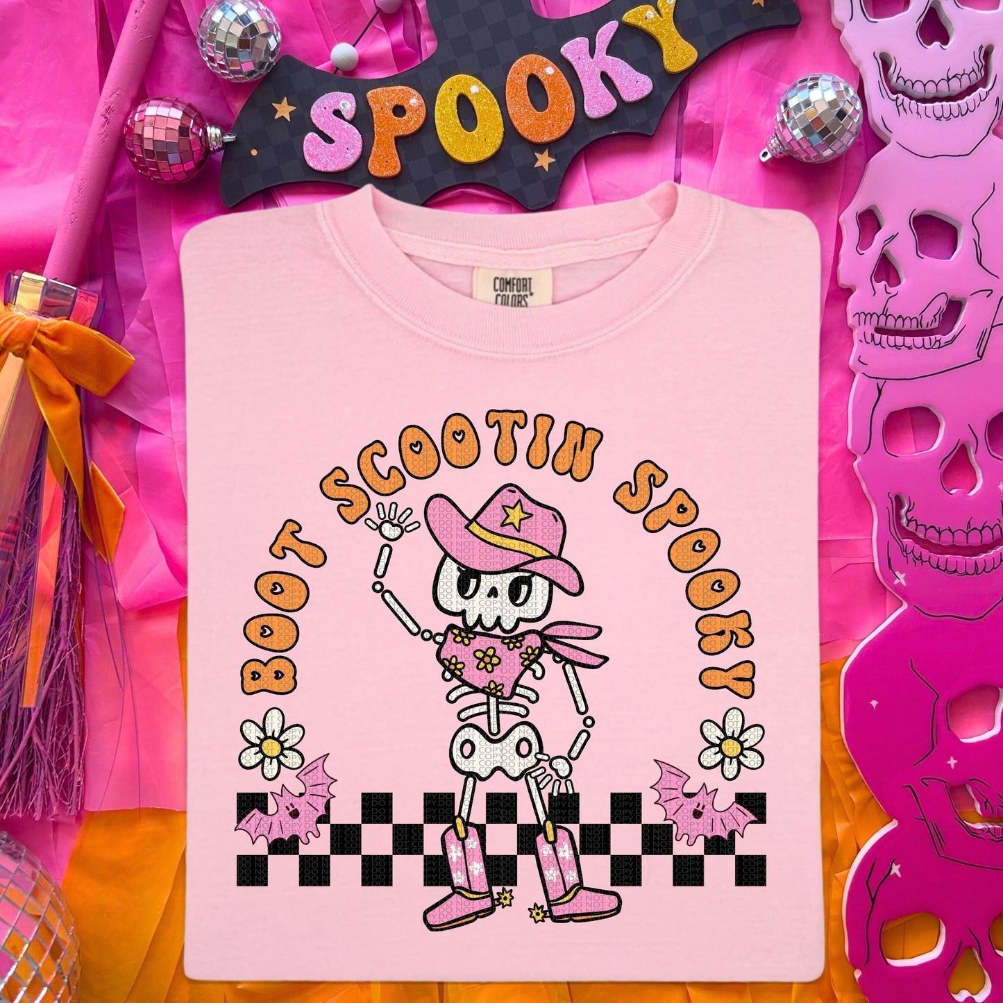 Boot Scootin Spooky comfort colors tshirt