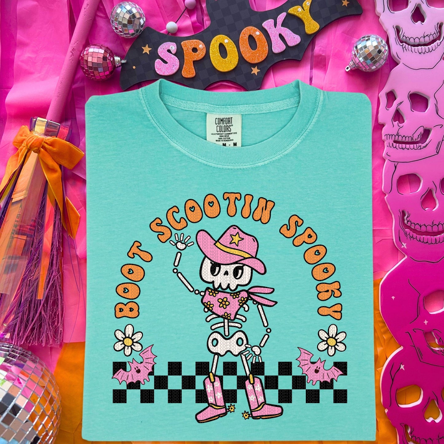 Boot Scootin Spooky comfort colors tshirt