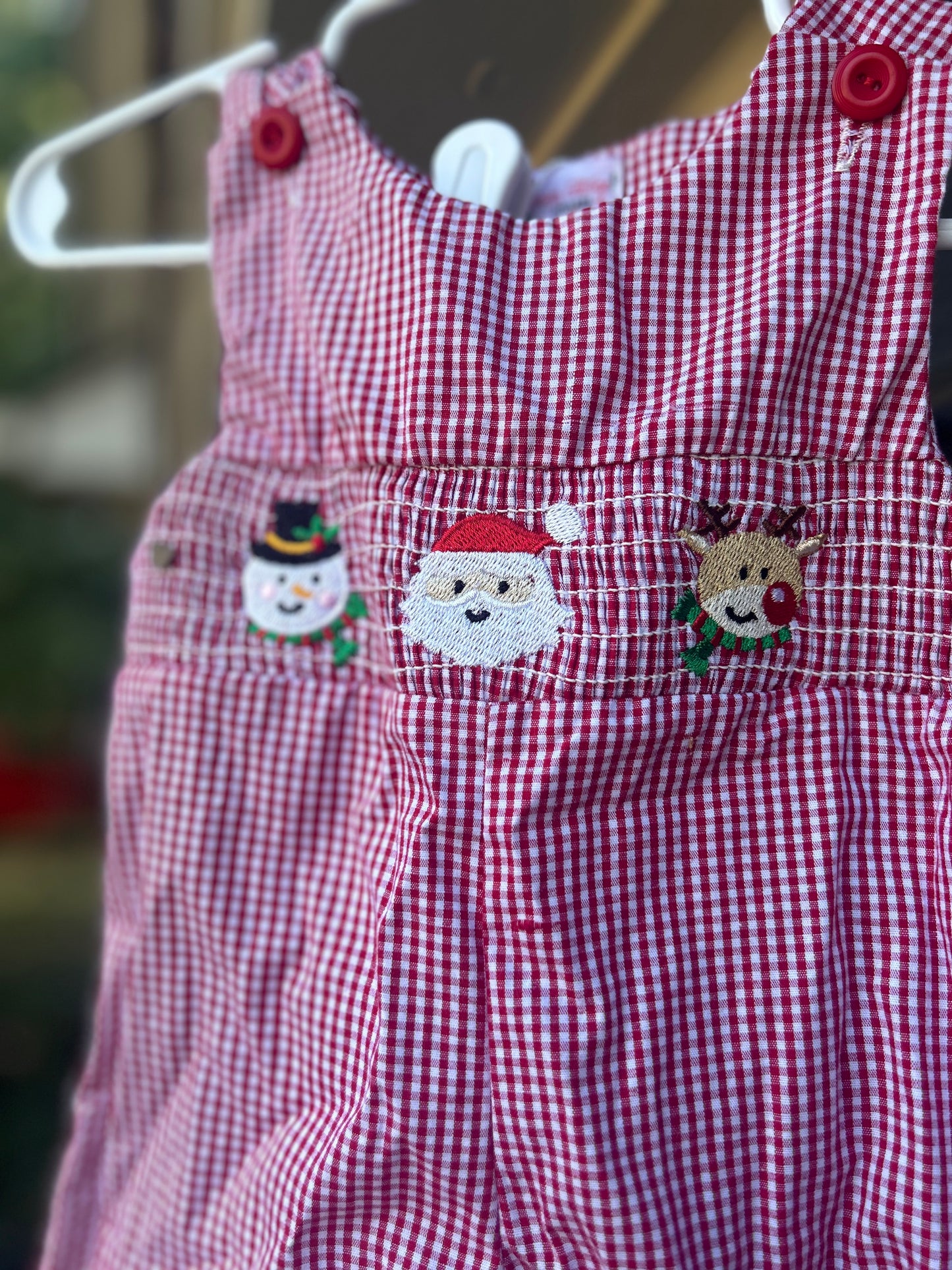 Snowman, Santa, Reindeer Smocked JonJon