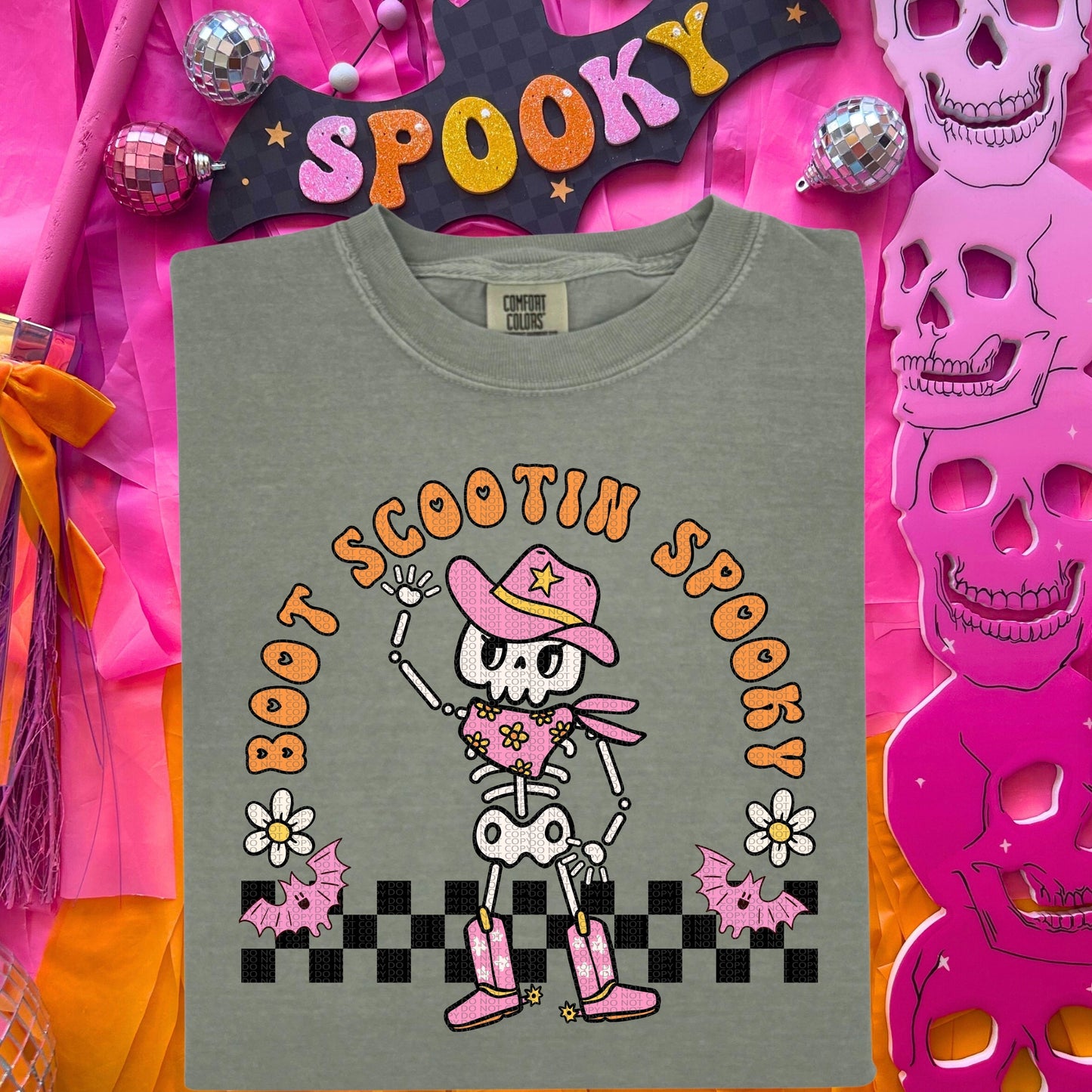 Boot Scootin Spooky comfort colors tshirt