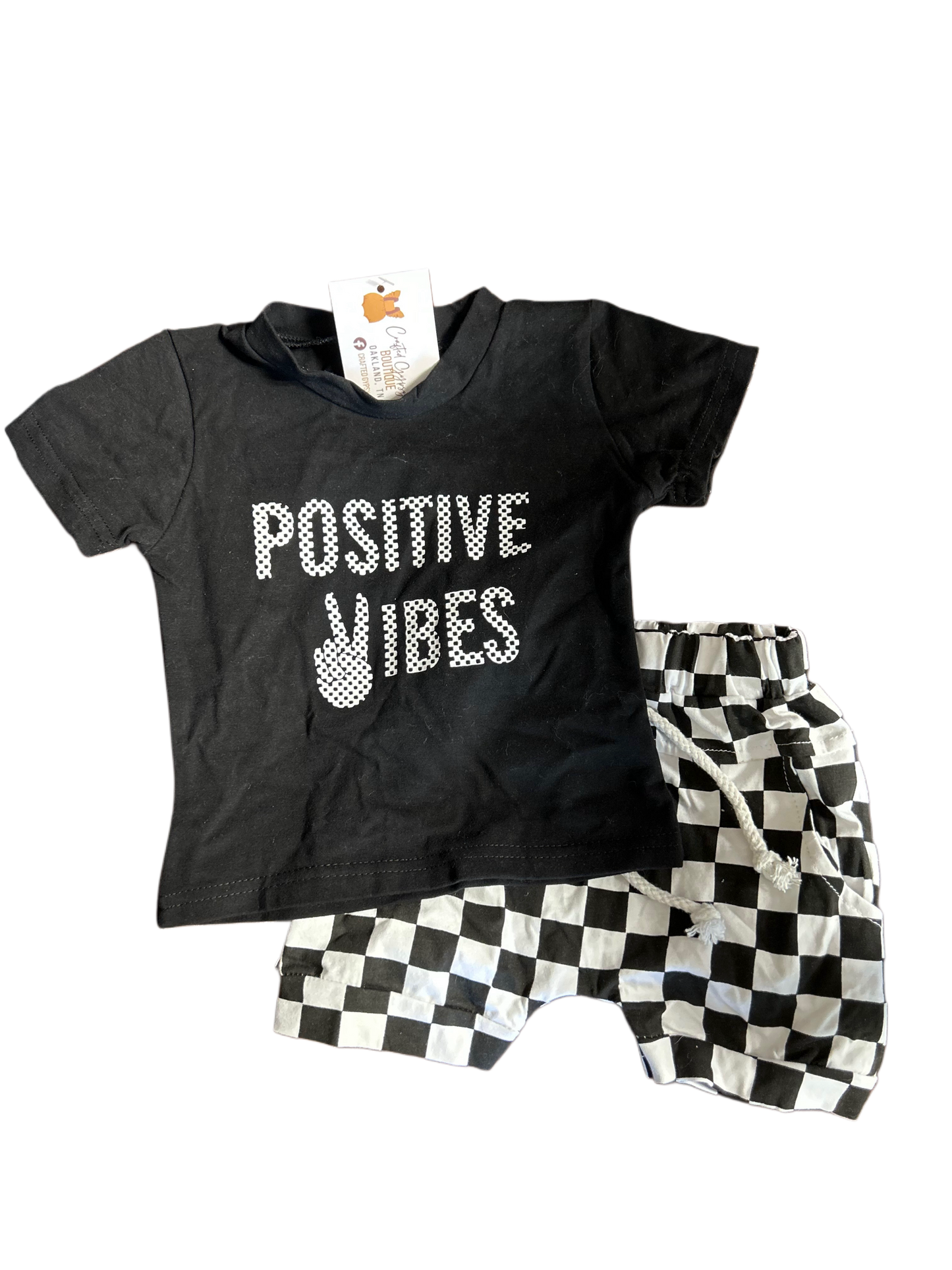 Positive Vibes Shorts Set