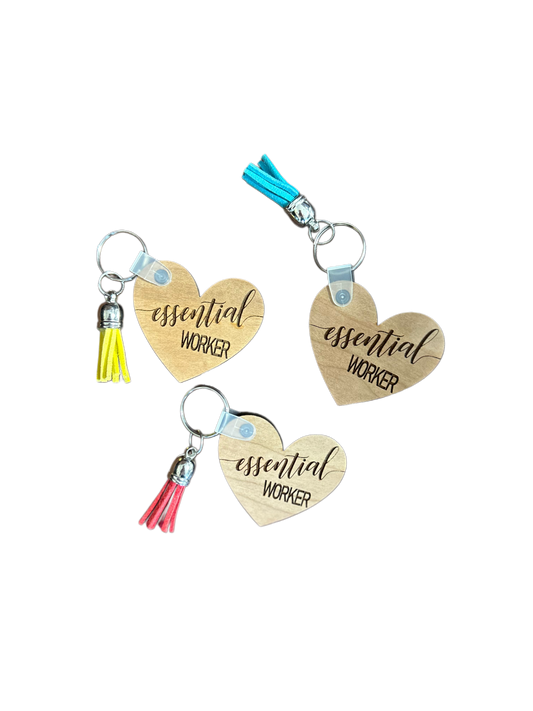 HEART Essential Workers Keychain (color sent at random)