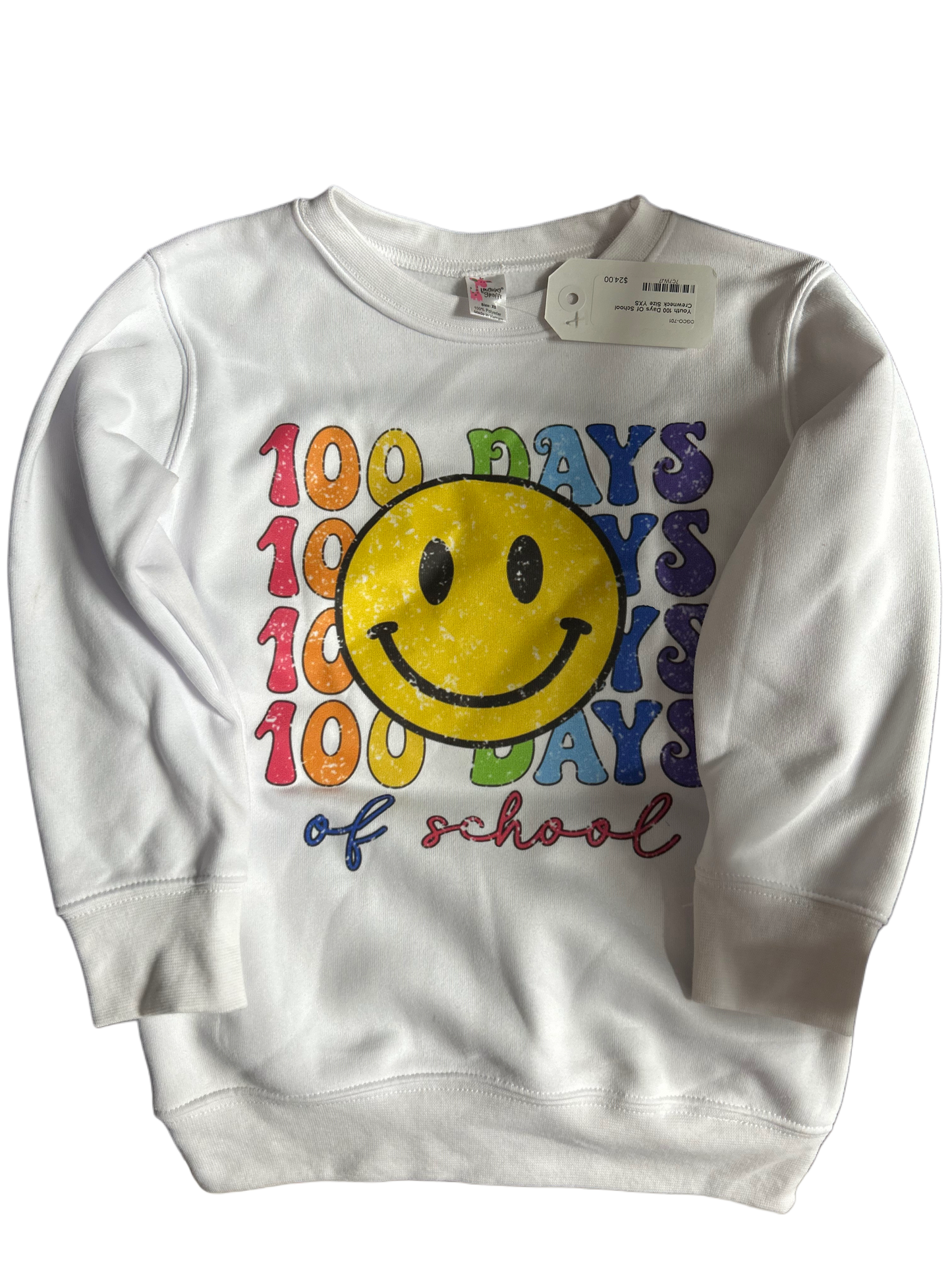 100 days of school DTF sweatshirt size YXS