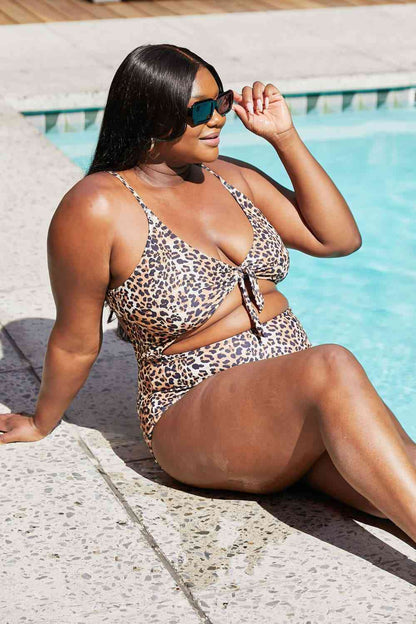 ADULT Matching Mama + Mini Cheetah Cutout One-Piece Swimsuit