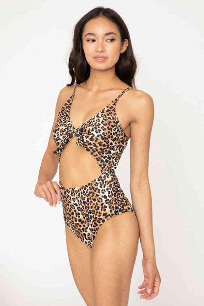 ADULT Matching Mama + Mini Cheetah Cutout One-Piece Swimsuit