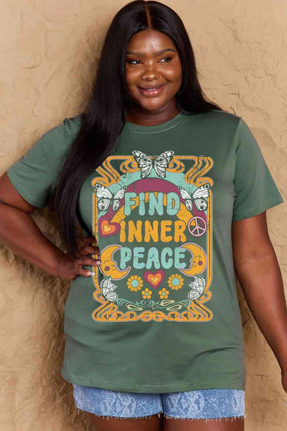 FIND INNER PEACE Graphic Cotton T-Shirt