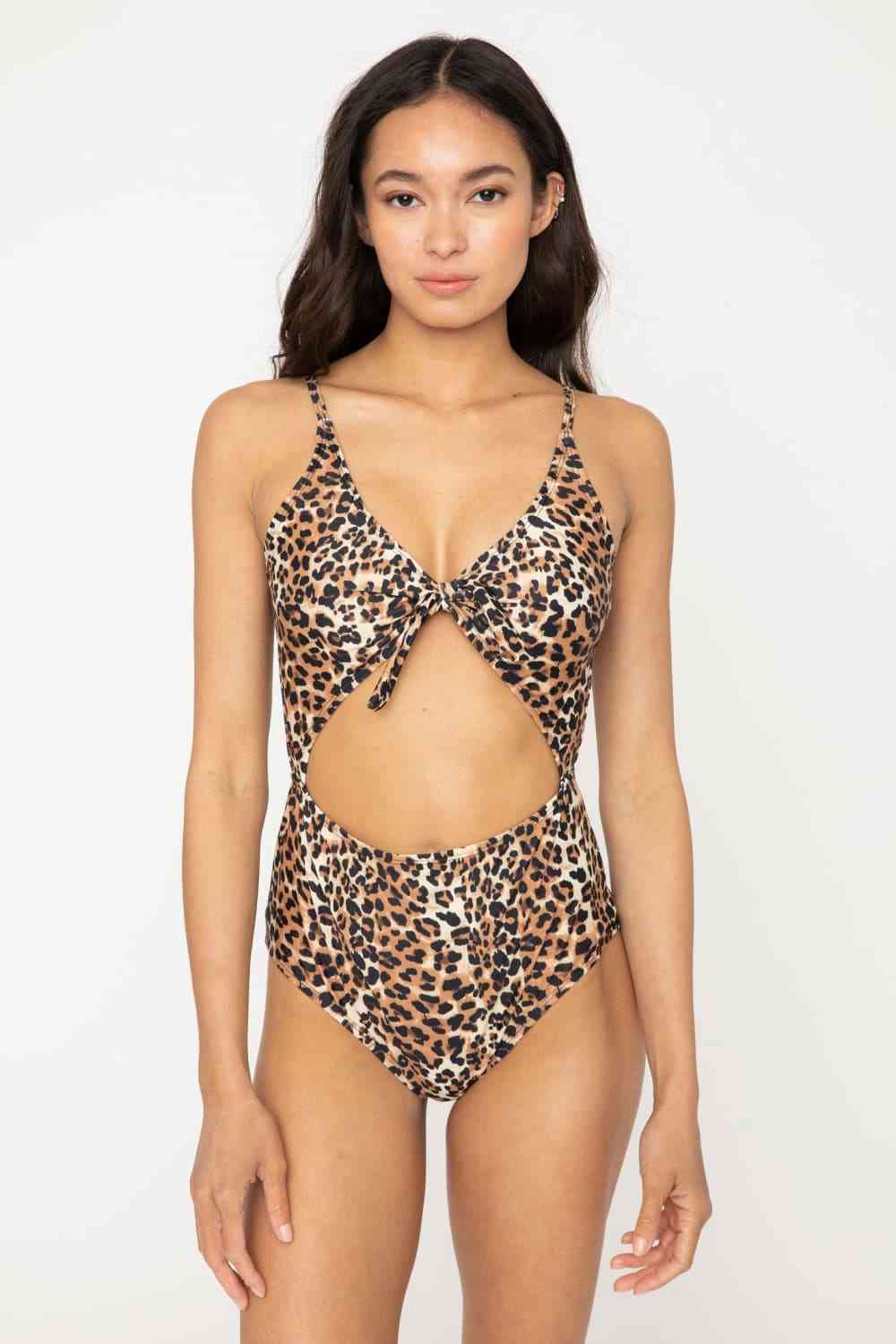 ADULT Matching Mama + Mini Cheetah Cutout One-Piece Swimsuit