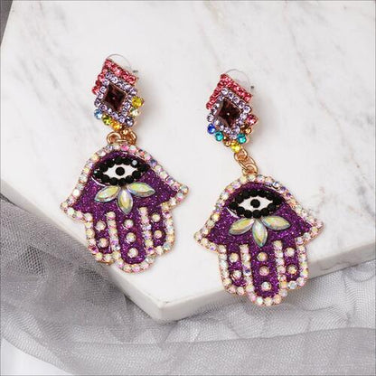 Alloy & Rhinestone Earrings