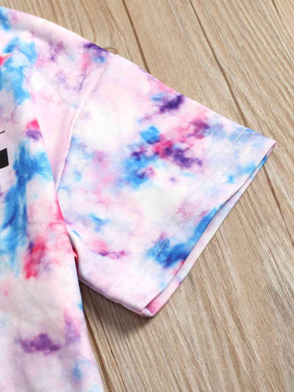 Graphic Tie-Dye Racing Short Sleeve Tee