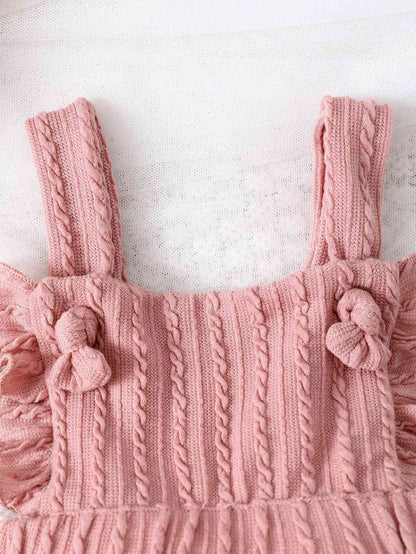 Baby Girl Textured Ruffled Bubble