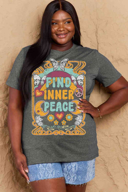 FIND INNER PEACE Graphic Cotton T-Shirt