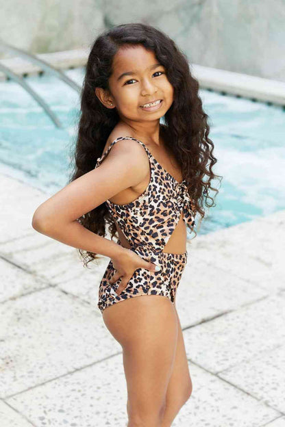 KIDS Matching Mama + Mini Cheetah Cutout One-Piece Swimsuit