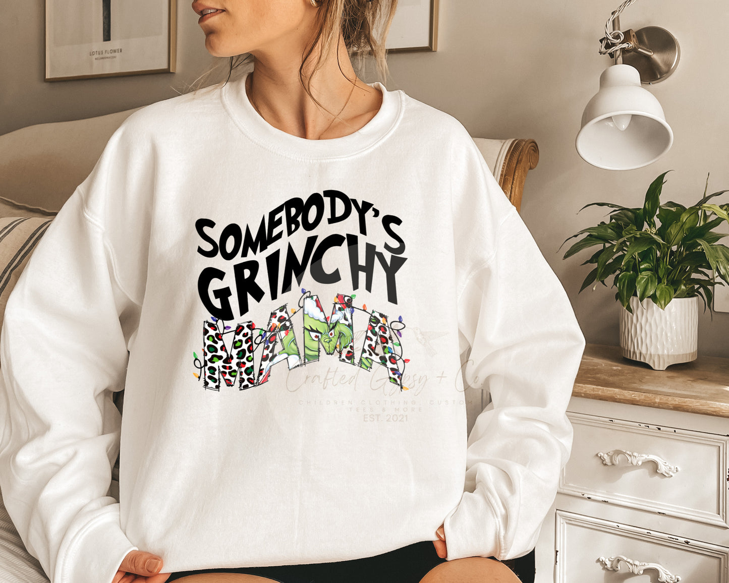 Somebody’s Grinchy Mama Crewneck