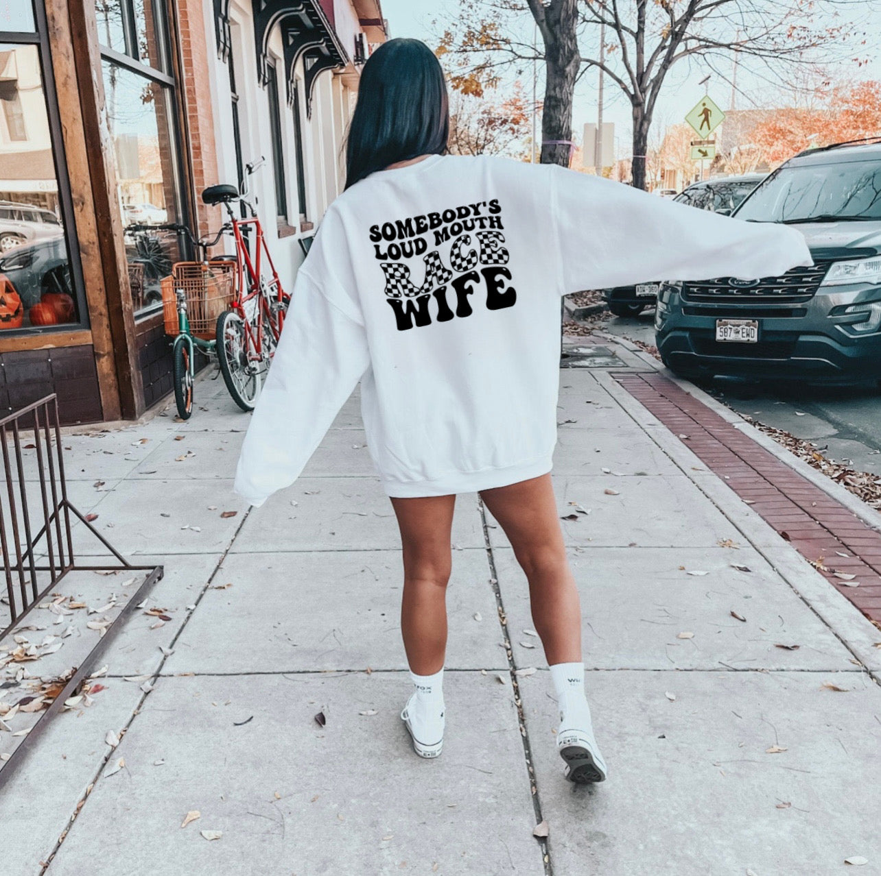 Somebody’s Loud Mouth Race Wife Crewneck / Tee