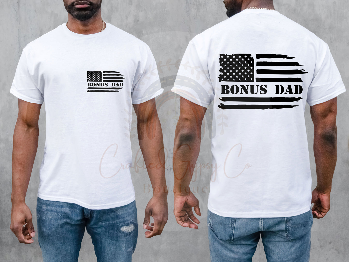 American Flag Bonus Dad Tee