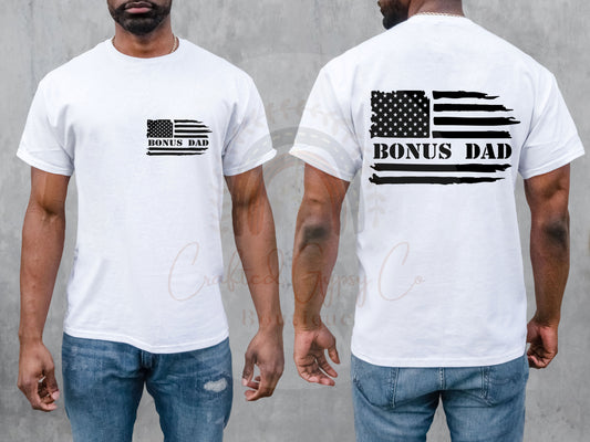 American Flag Bonus Dad Tee