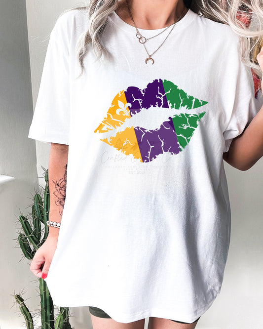 Mardi Gras Lips Tee