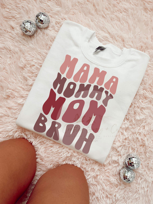 Retro Mama Mommy Mom Bruh Tee