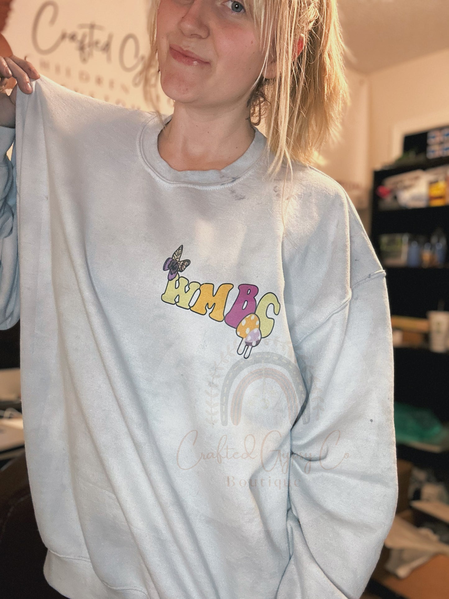 Weird Moms Build Character Cloud Dyed Crewneck