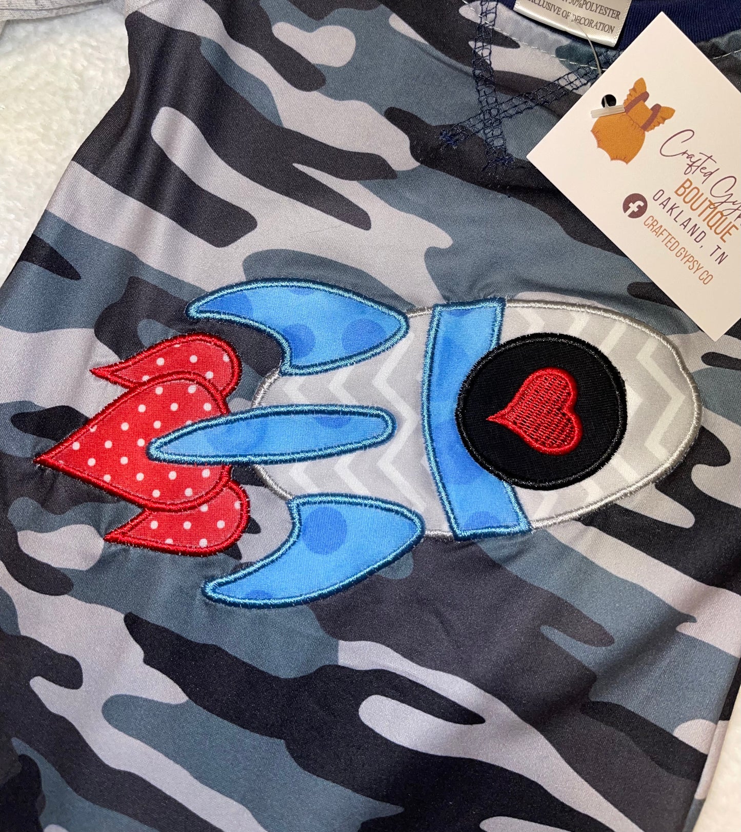 Appliqué Love Rocket Boy Romper